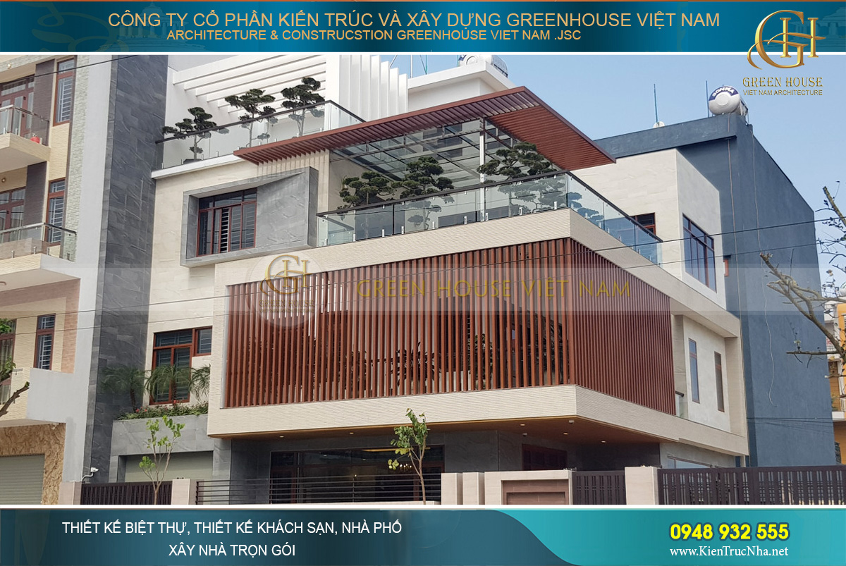 thi công trọn gói biệt thự hiện đại 3 tầng