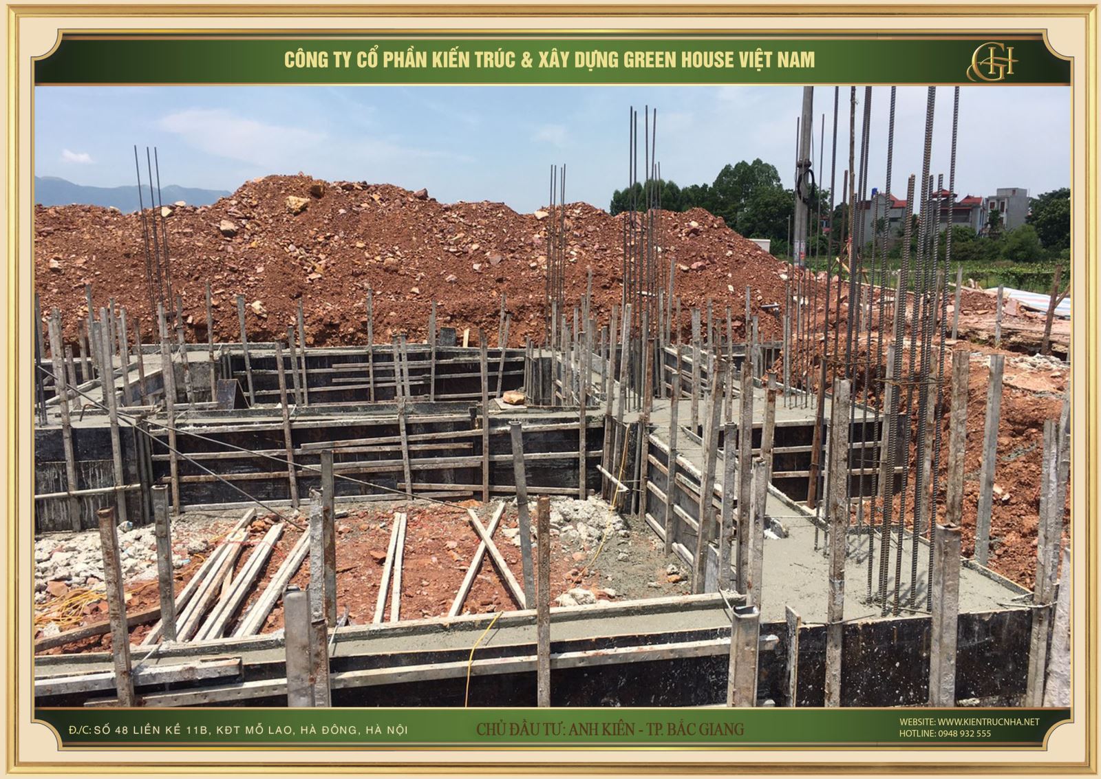 Trong việc thi công biệt thự 3 tầng thì công việc thi công móng có rất nhiều việc phải làm