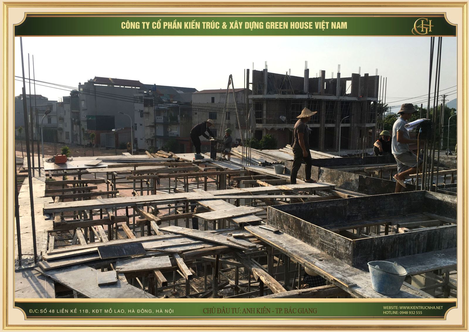 Những quy trình trong xây dựng phần thô biệt thự hiện đại 3 tầng