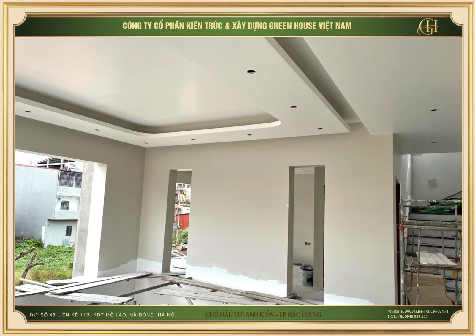 Thi công nội thất biệt thự phần thô bao gồm các công việc như phá dỡ, xây mới các hệ tường, vách và hoàn thiện nền, sàn