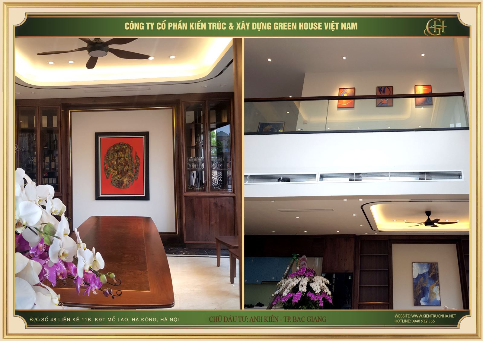 Không gian phòng khách rộng rãi đón nhận được ánh sáng nhờ hệ cửa kính