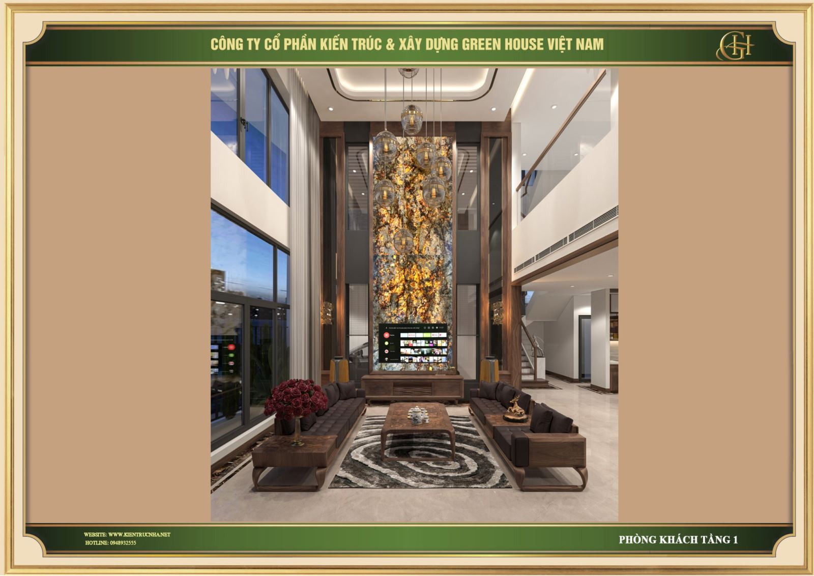 Thiết kế nội thất biệt thự hiện đại 3 tầng đẹp, thu hút Bắc Giang