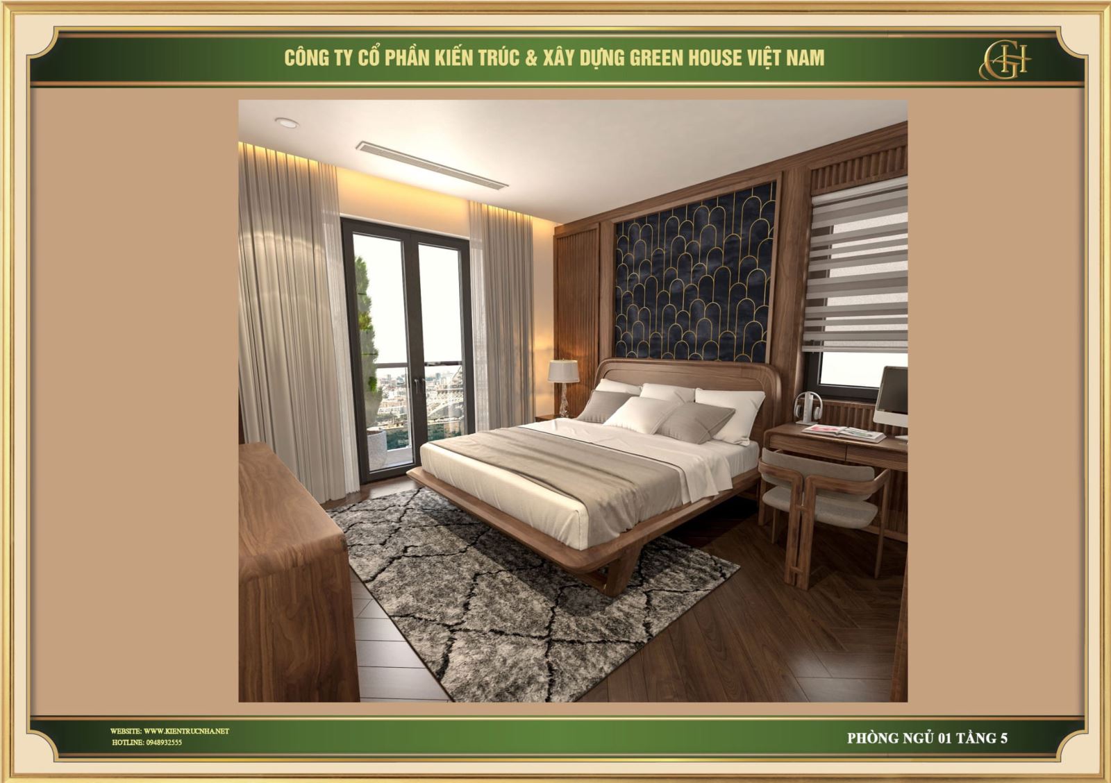 Chiêm ngưỡng thiết kế phòng ngủ tân cổ điển đẹp, sang trọng tại Bắc Giang