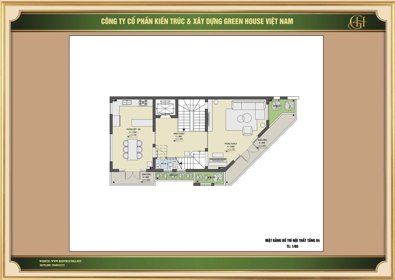 Dự án thiết kế nội thất nhà phố tân cổ điển tại Bắc Giang- Green House Việt Nam