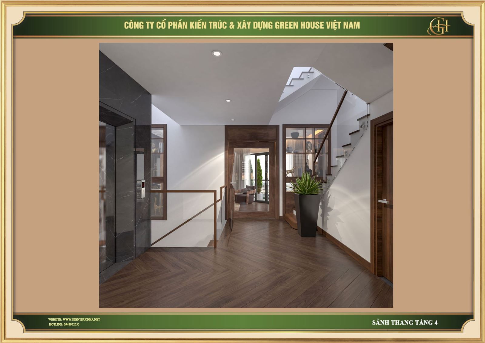 Hành lang nhà phố tân cổ điển tại Bắc Giang