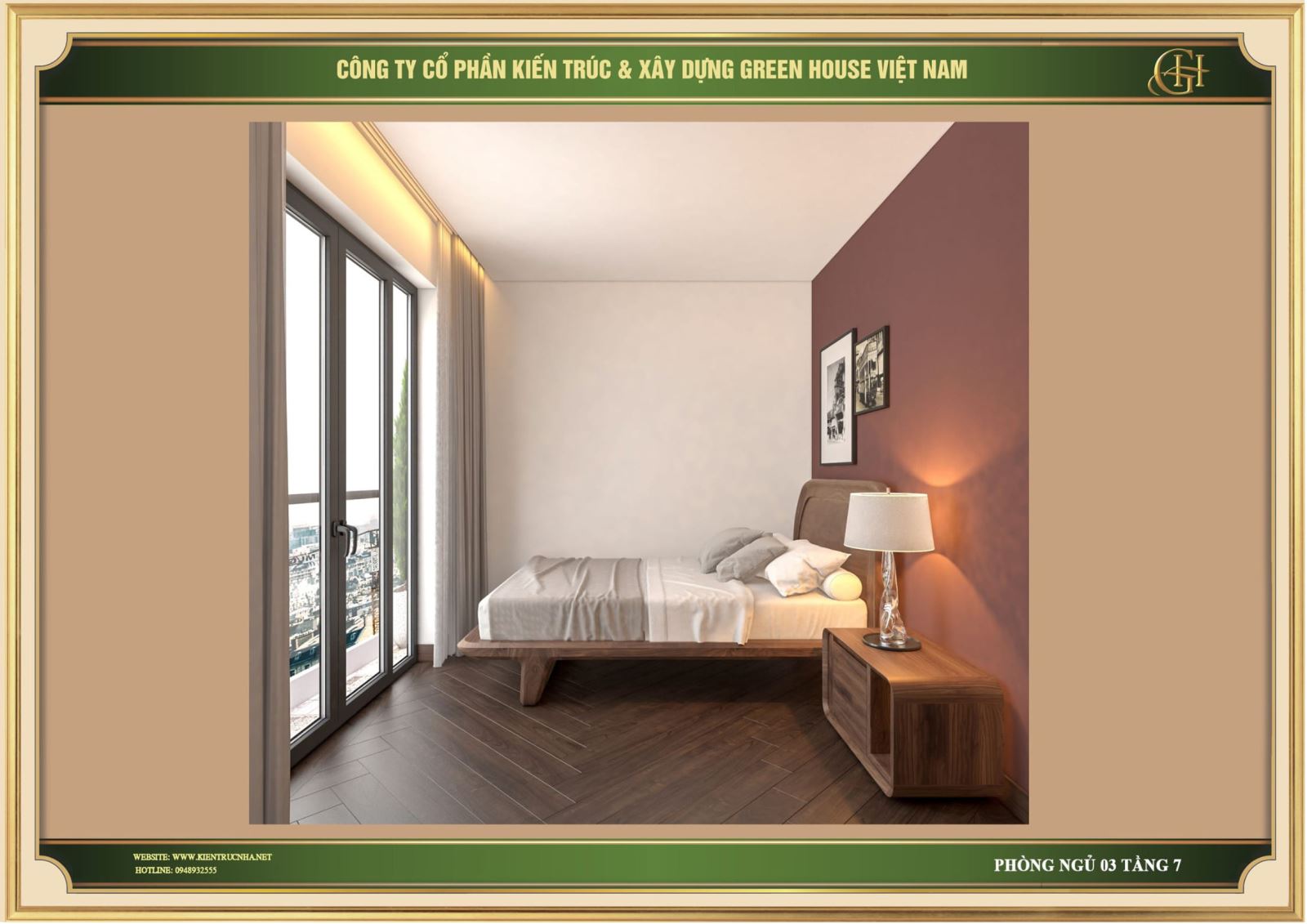 Thiết kế nội thất phòng ngủ số 3 tân cổ điển đẹp, tiện nghi