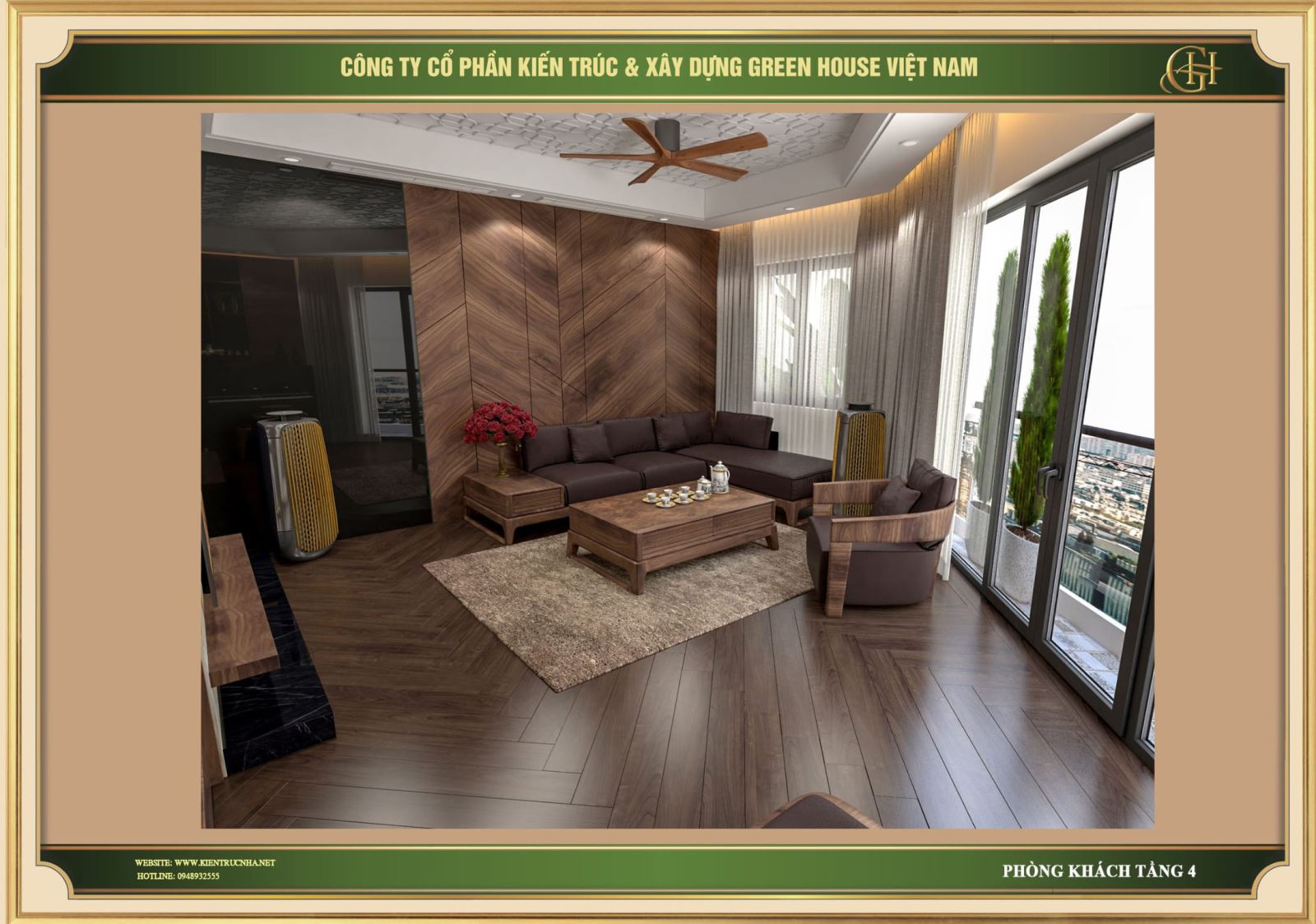 Dự án thiết kế nội thất nhà phố tân cổ điển đẹp, tiện nghi