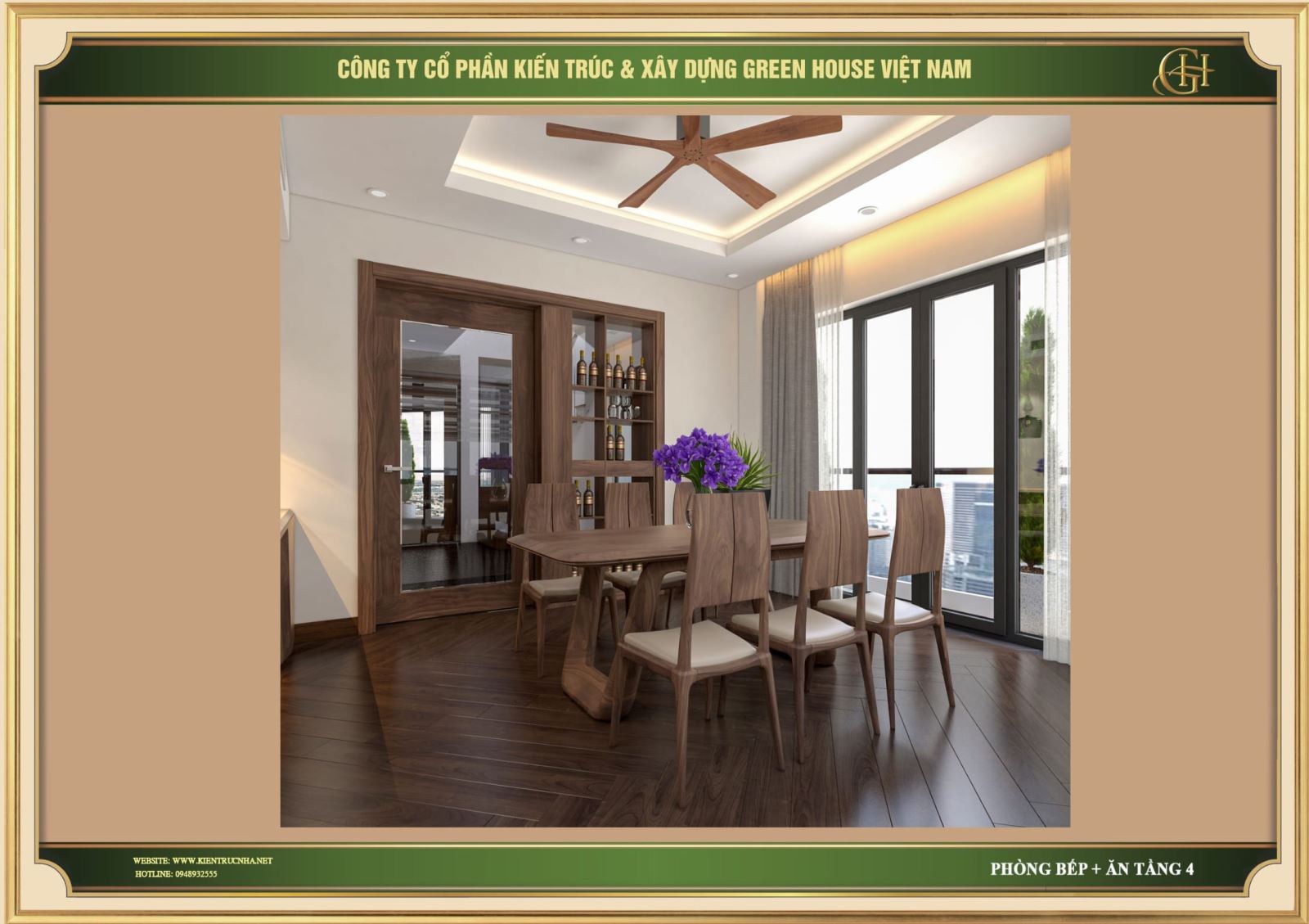 Thiết kế nội thất bếp tân cổ điển đẹp, thu hút tại Bắc Giang