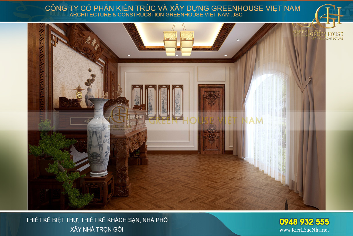 Thi công trọn gói biệt thự tân cổ điển 3 tầng diện tích 130m2