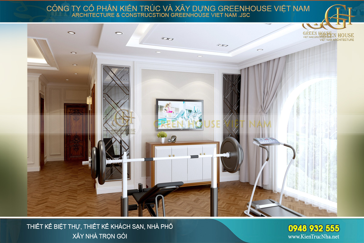 Thi công trọn gói biệt thự tân cổ điển 3 tầng diện tích 130m2