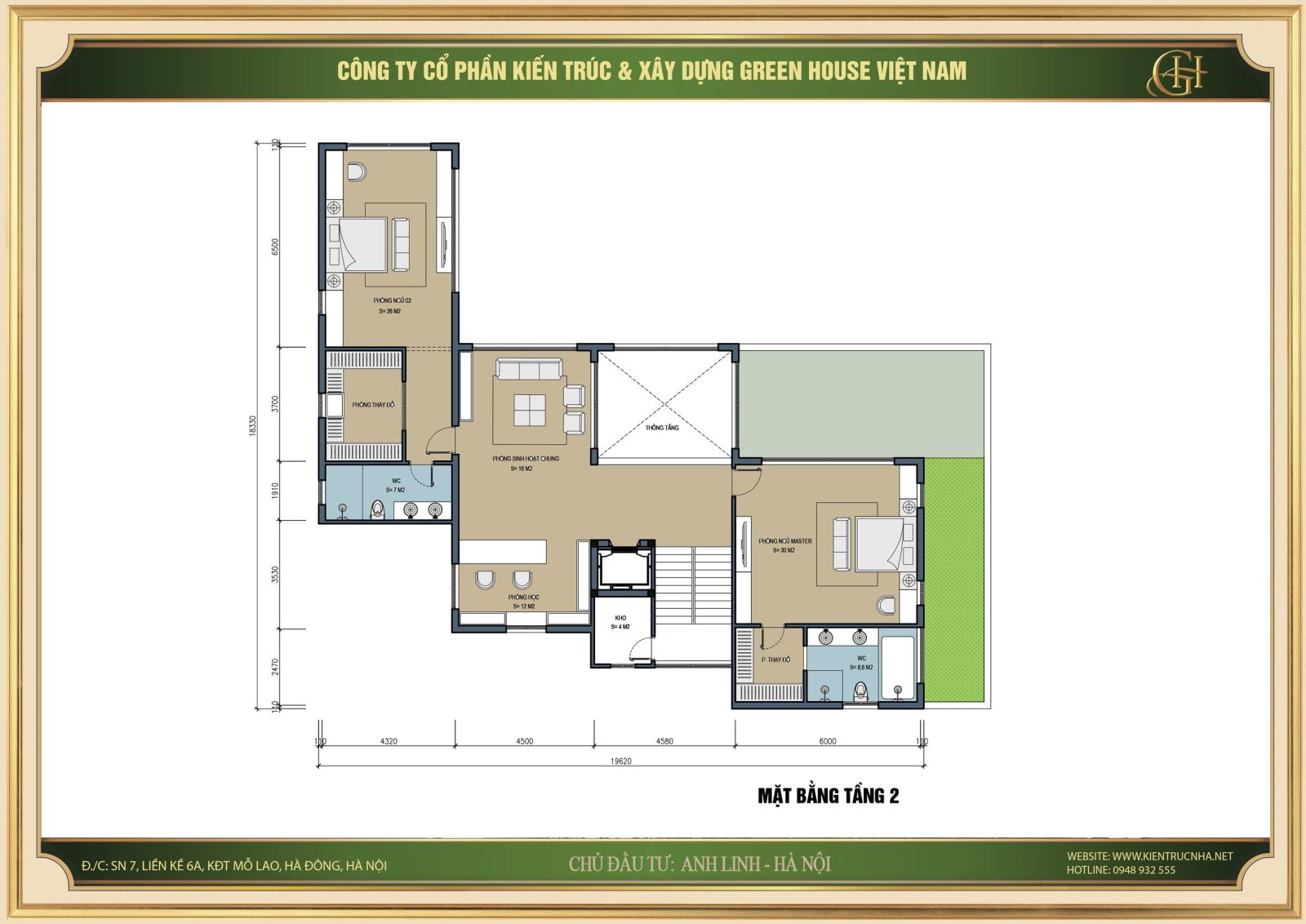 Thiết kế kiến trúc biệt thự gia đình phong cách hiện đại, tiện nghi