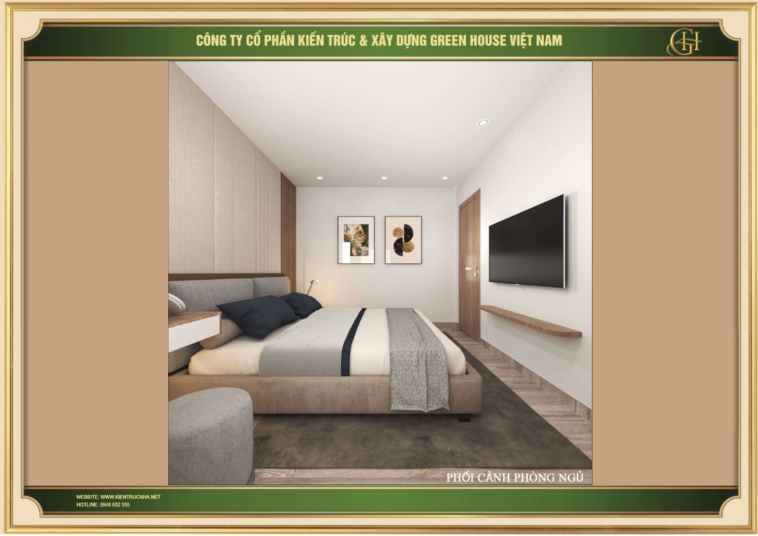 Toàn cảnh phòng ngủ của chung cư tại Hà Nội