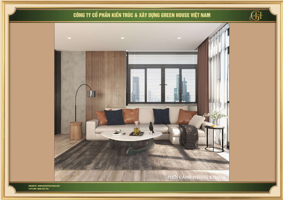 Đặc biệt phòng khách được thiết kế rất nhiều cửa sổ tạo tầm view cực đẹp cho căn phòng