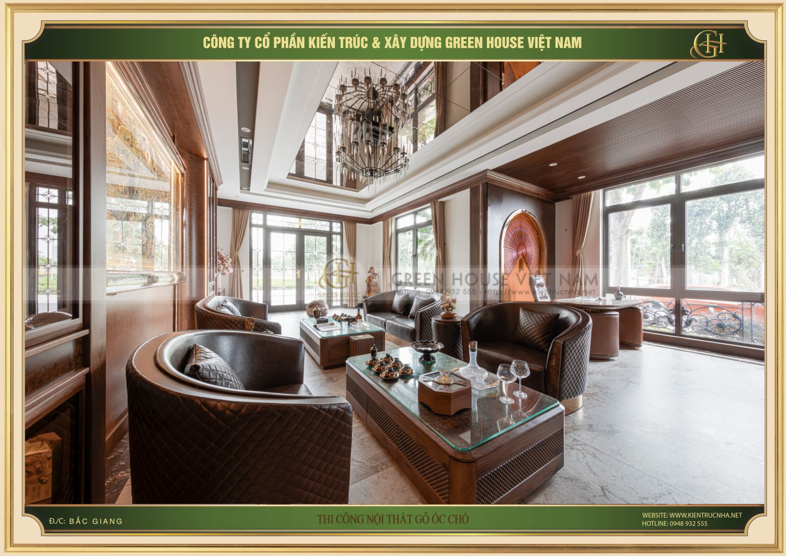 Không gian mở khiến cho nội thất biệt thự tại Bắc Giang không bị tối và bí