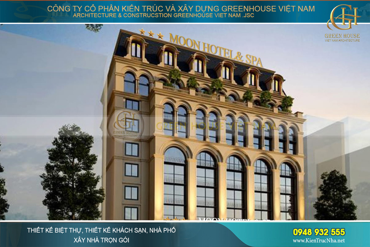 thiết kế khách sạn tân cổ điển 3 sao tại Hải Dương