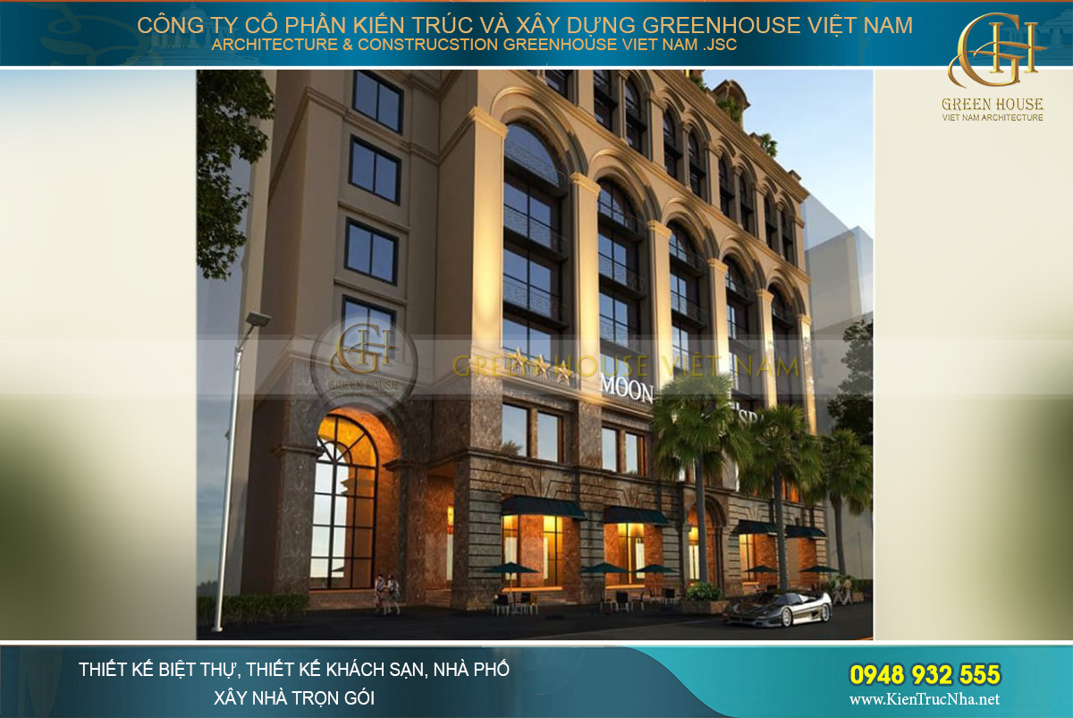 thiết kế khách sạn tân cổ điển 3 sao tại Hải Dương