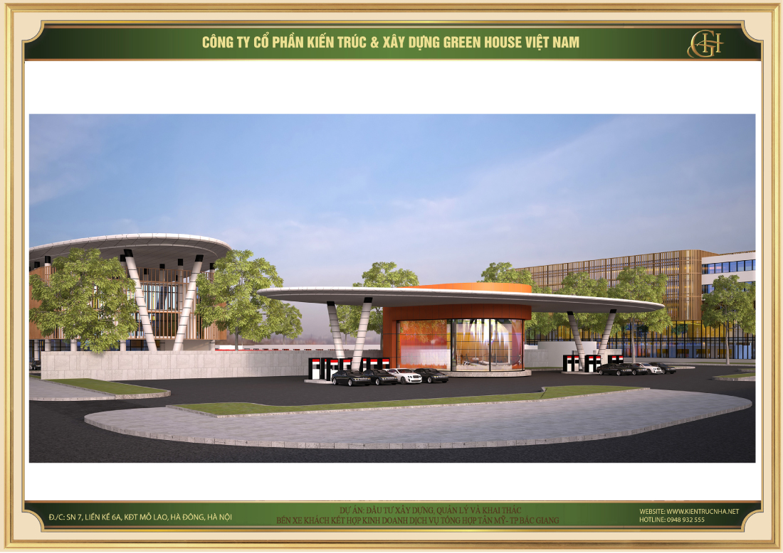 Hình ảnh 3D trạm tiếp xăng dầu tại Bến xe khách Tân Mỹ