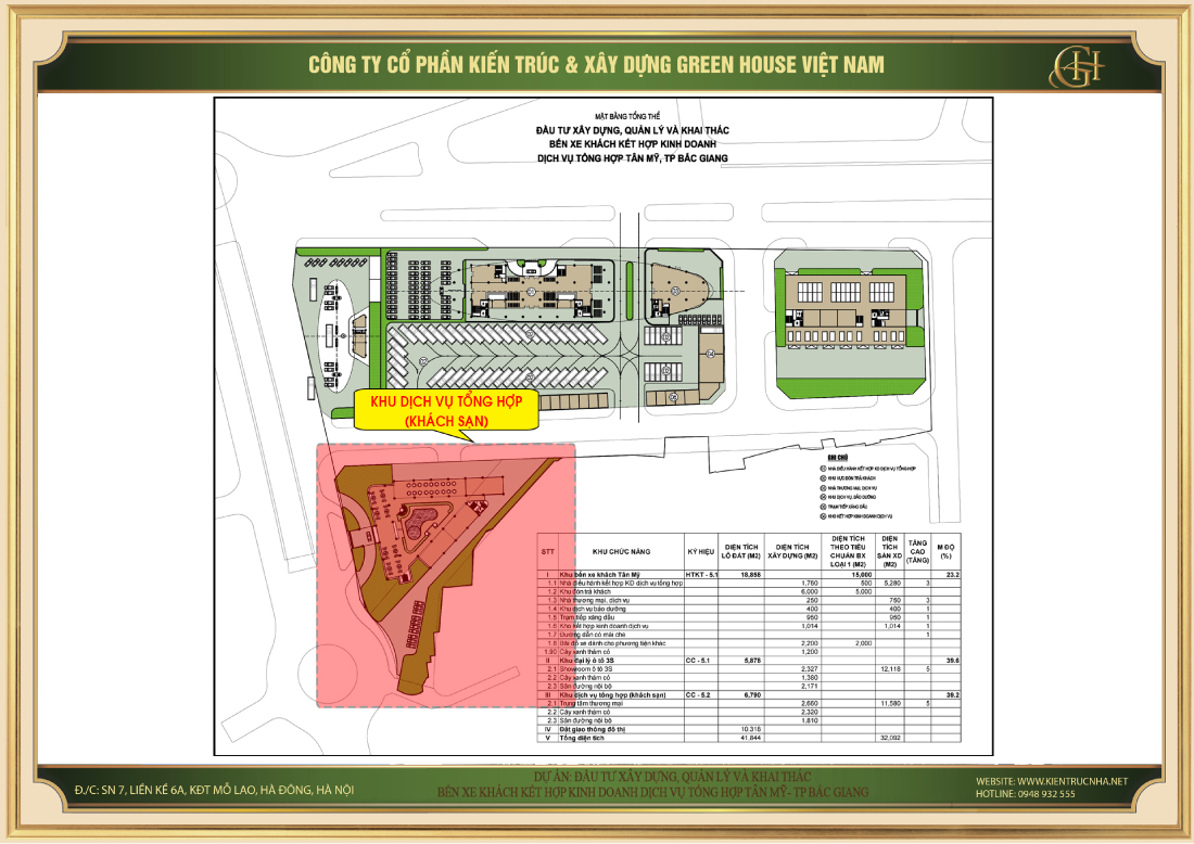 Khu dịch vụ tổng hợp ( khách sạn )