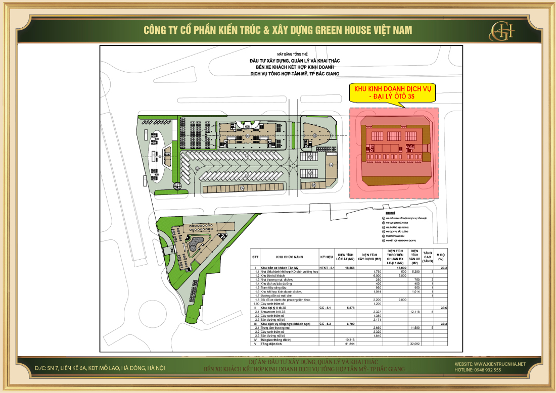 Khu kinh doanh dịch vụ - Đại lý ô tô 3S