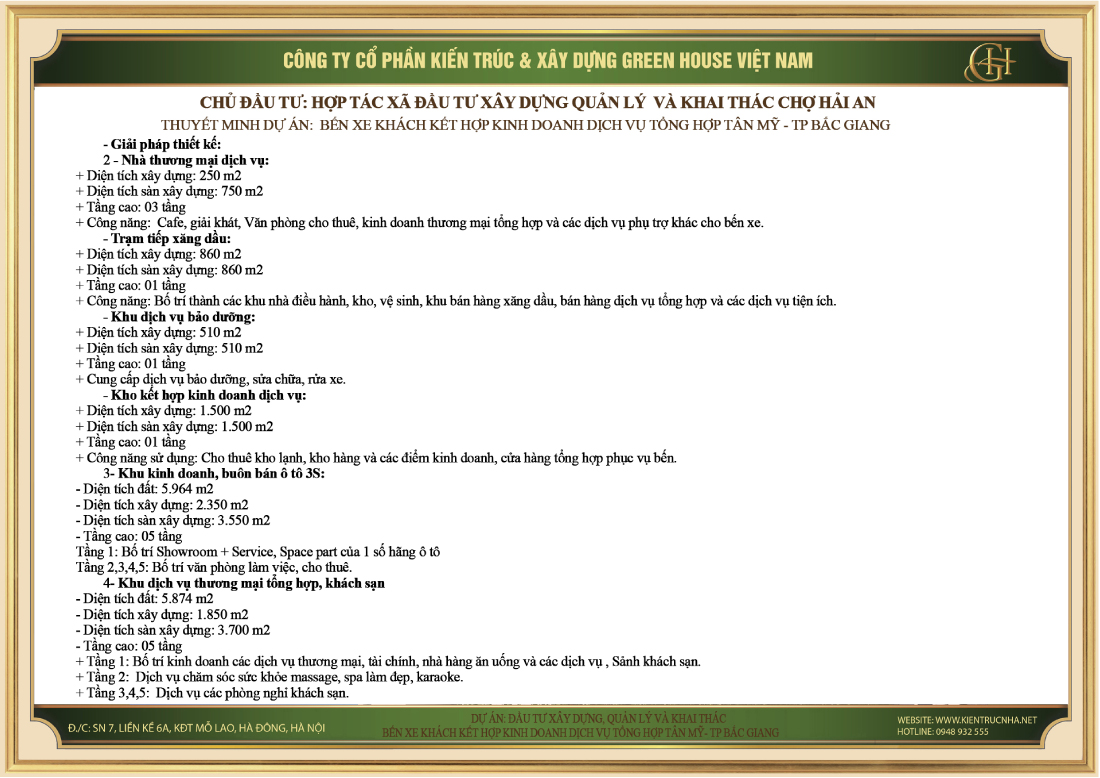 Giải pháp thiết kế dự án bến xe khách kết hợp dịch vụ tổng hợp