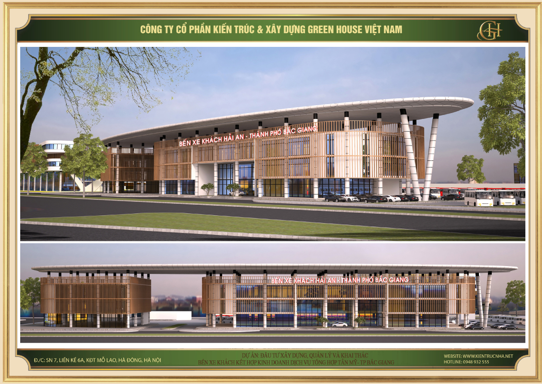 Hình ảnh 3D Bến xe khách Hải An - Thành phố Bắc Giang