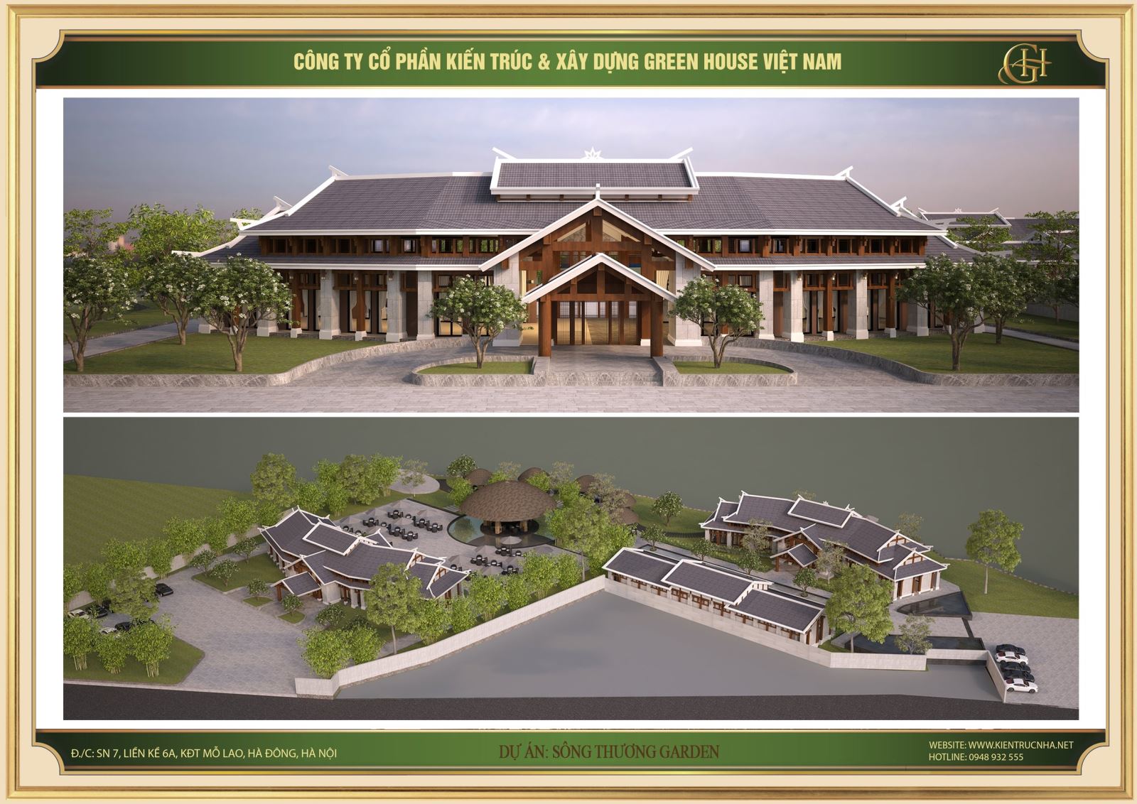 Thiết kế ngoại thất cho khu vực nhà hàng với không gian mở 