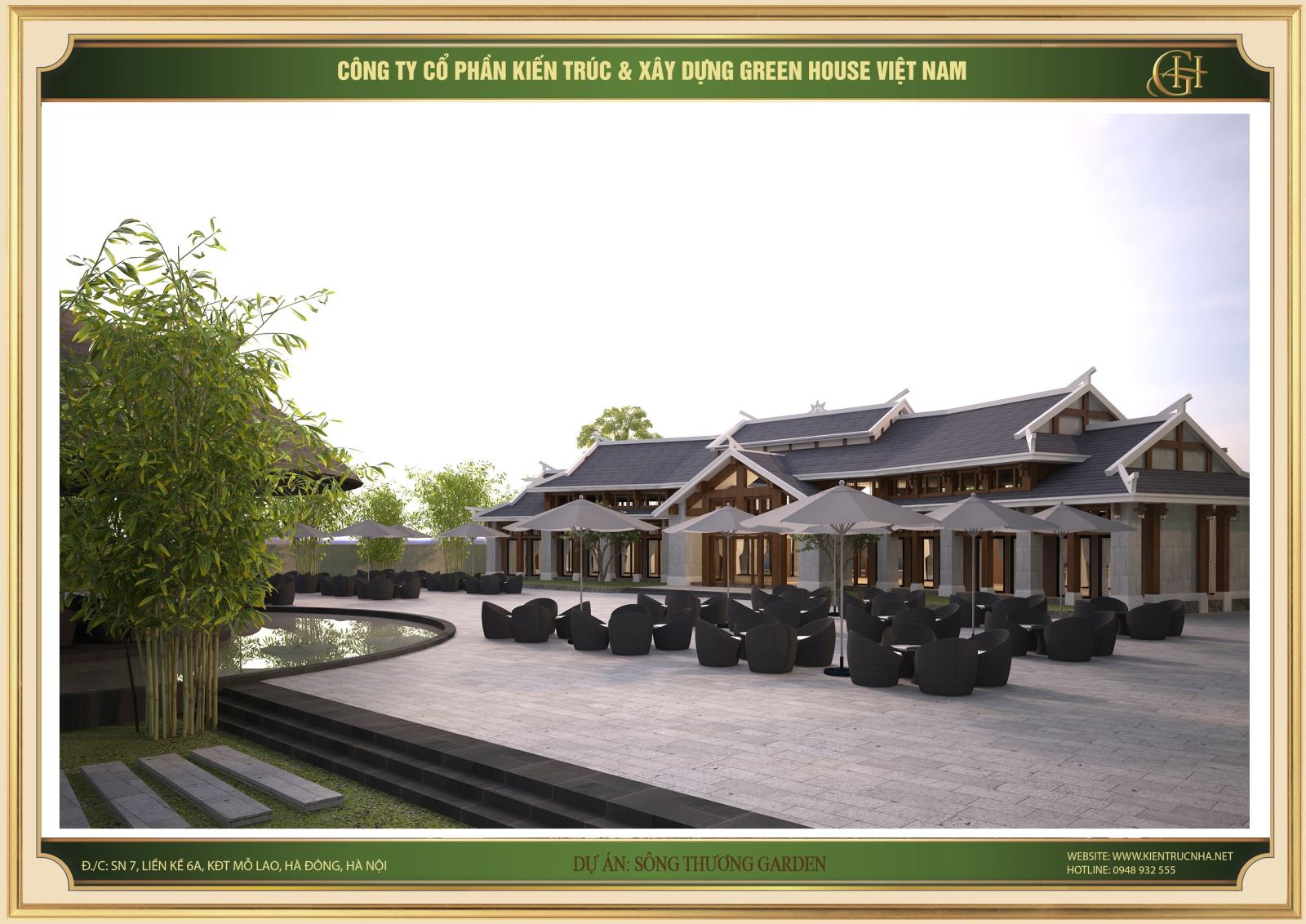 Hệ thống bàn ngôi ngoài trời để khách hàng có thể ngắm nhìn trọn vẹn nhất vẻ đẹp thiên nhiên