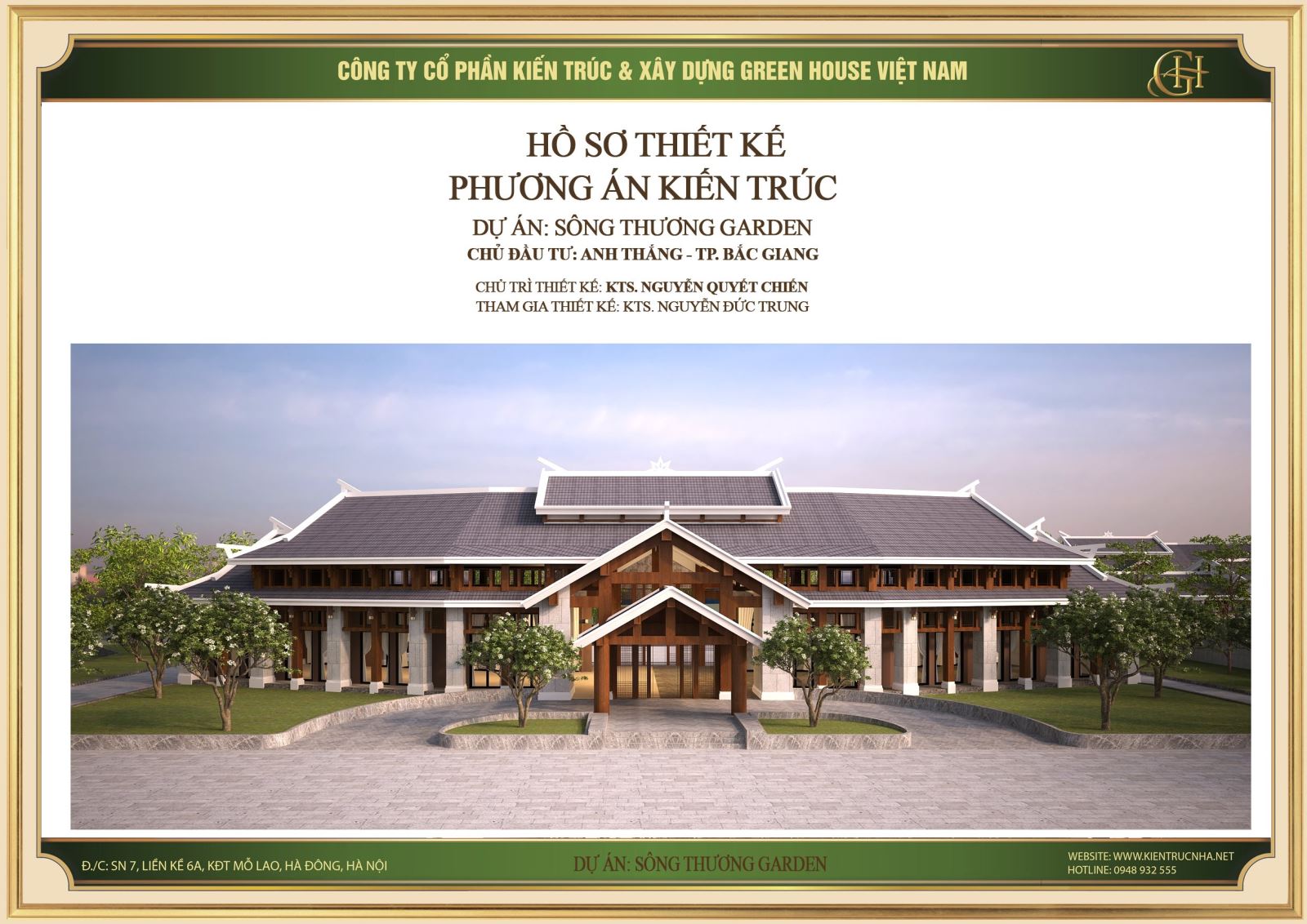 Dự án thiết kế nhà hàng Sông Thương Garden sang trọng tại Bắc Giang