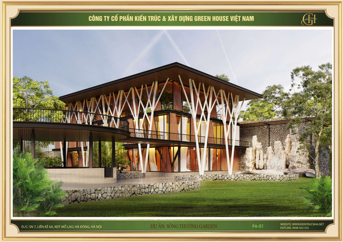 Sự phá cách ấn tượng của phong cách hiện đại đã tạo nên vẻ đẹp thu hút cho công trình