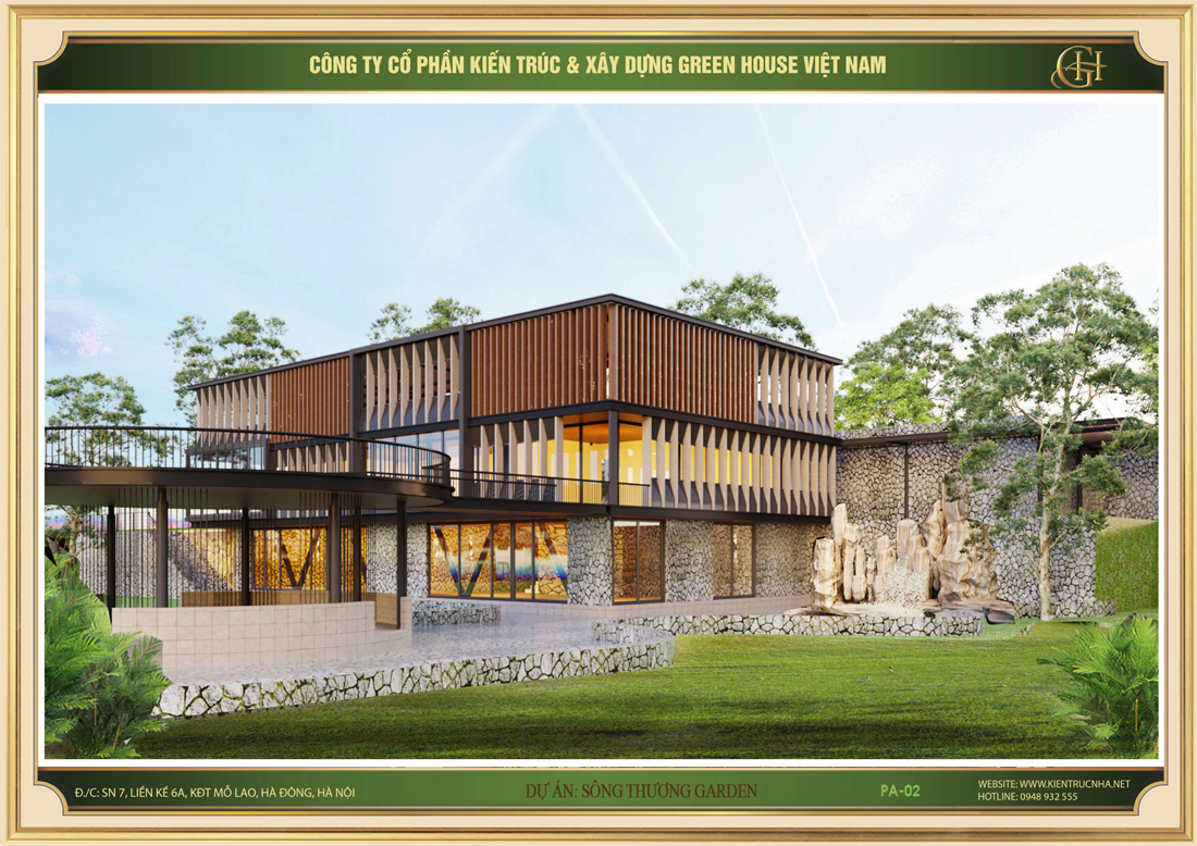 Thiết kế hiện đại, mỗi tầng là một màu sắc riêng biệt tạp nên bức tranh hài hòa