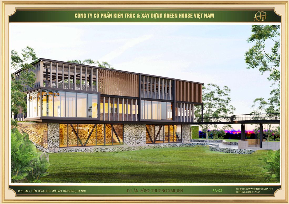 Những mảng lam và tường nâu xen kẽ tạo nên vẻ đẹp đầy tươi sáng thu hút