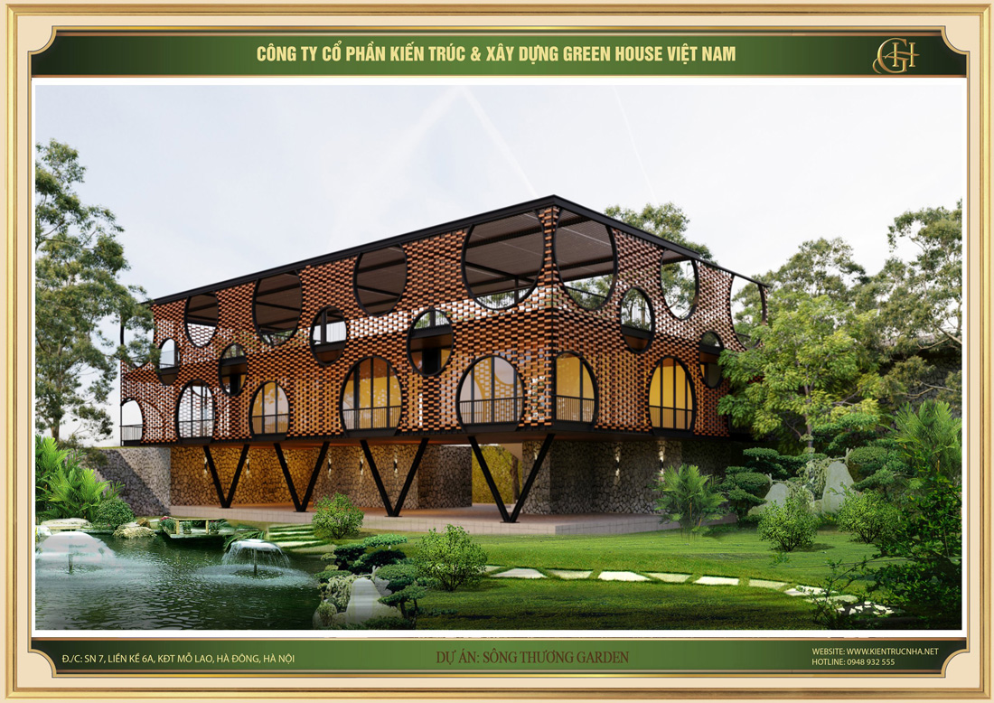 Thiết kế nhà hàng với mặt tiền hoàn toàn mới lạ giúp tạo nên ấn tượng sâu sắc