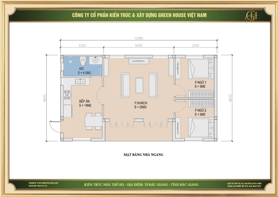 Bố trí công năng để phù hợp với sinh hoạt của gia đình