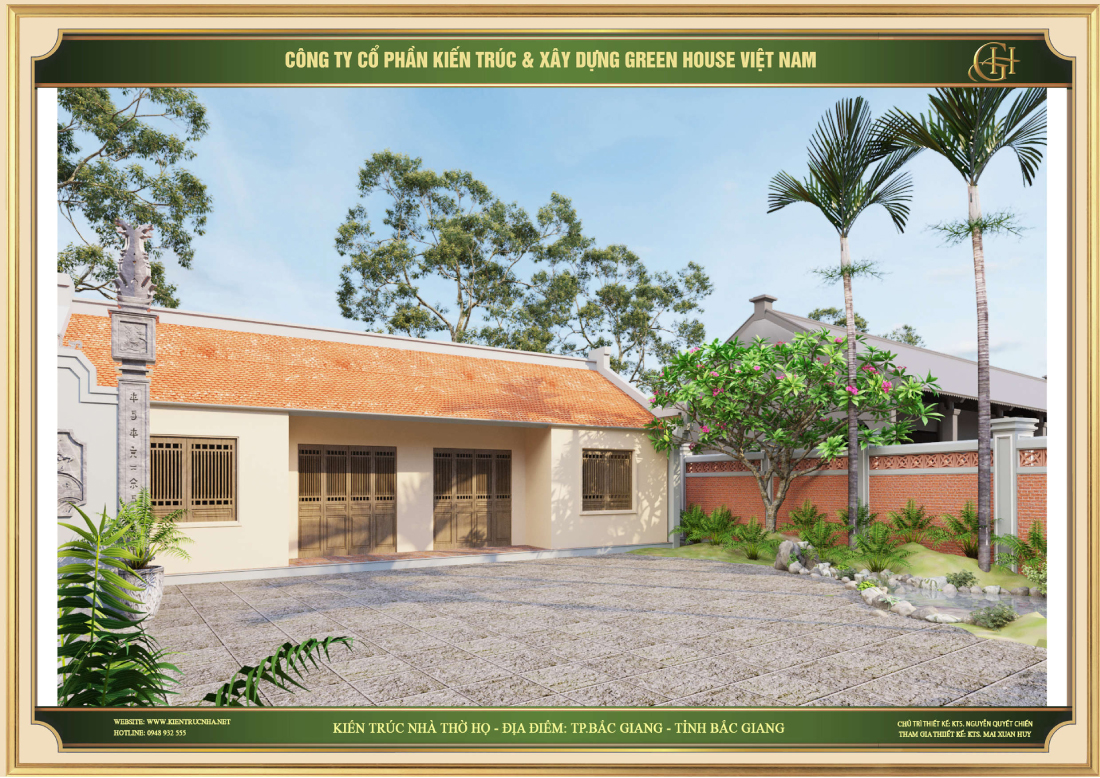 Hệ thống cây cảnh giúp tạo sự trong lành và yên bình cho nhà thờ họ