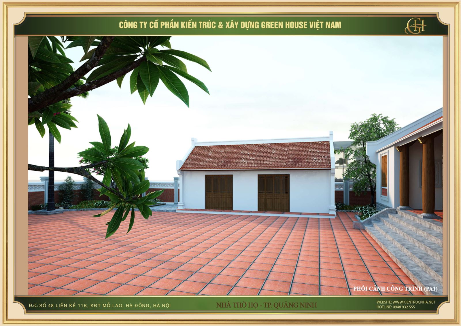 Hệ thống tường bao quanh đảm bảo mang đến sự kín đáo và yên tĩnh