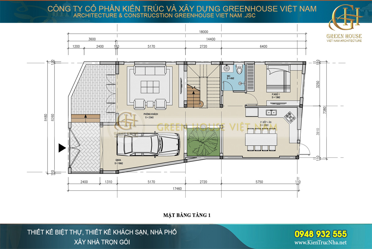 nhà phố giả biệt thự hiện đại 3 tầng tại ninh bình