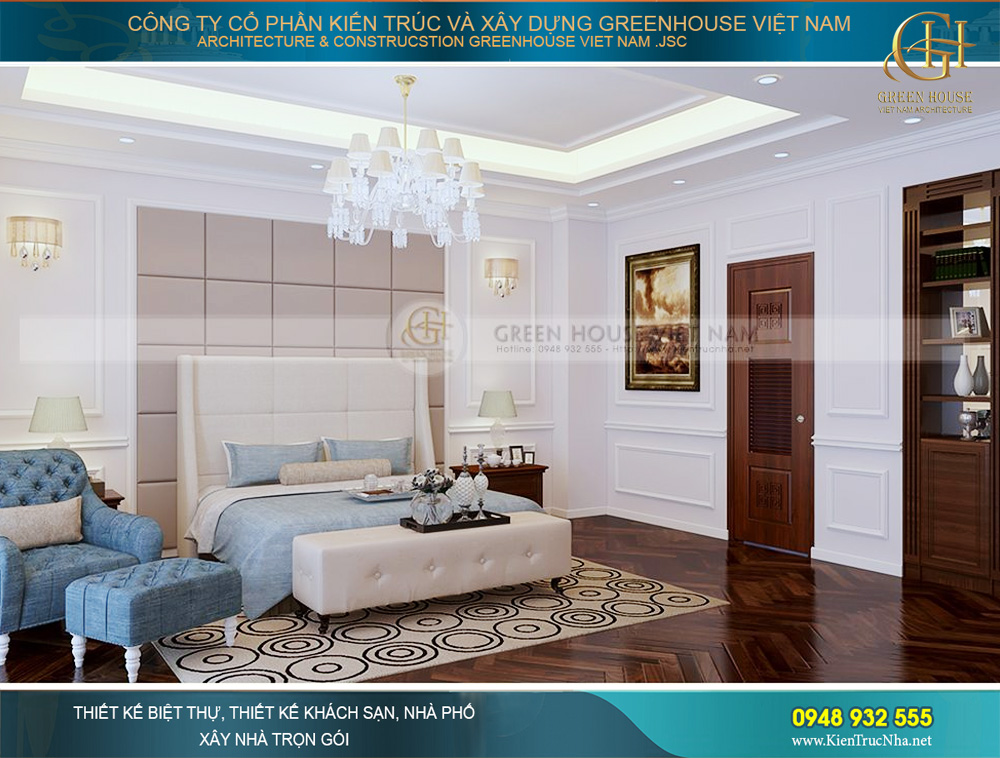 thiết kế nội thất biệt thự tân cổ điển tại Bắc Giang