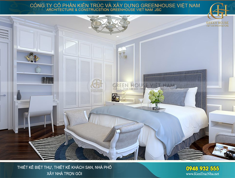 thiết kế nội thất biệt thự tân cổ điển tại Bắc Giang