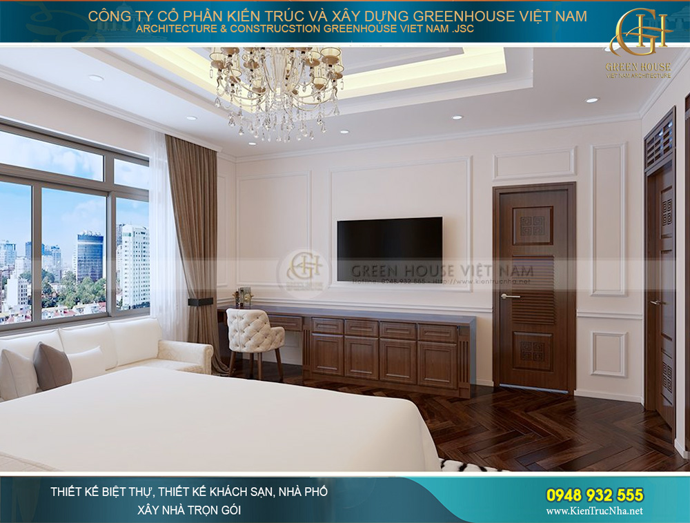 thiết kế nội thất biệt thự tân cổ điển tại Bắc Giang