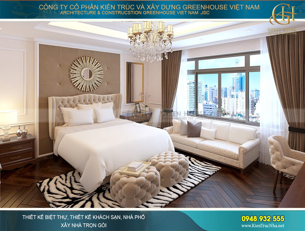 thiết kế nội thất biệt thự tân cổ điển tại Bắc Giang