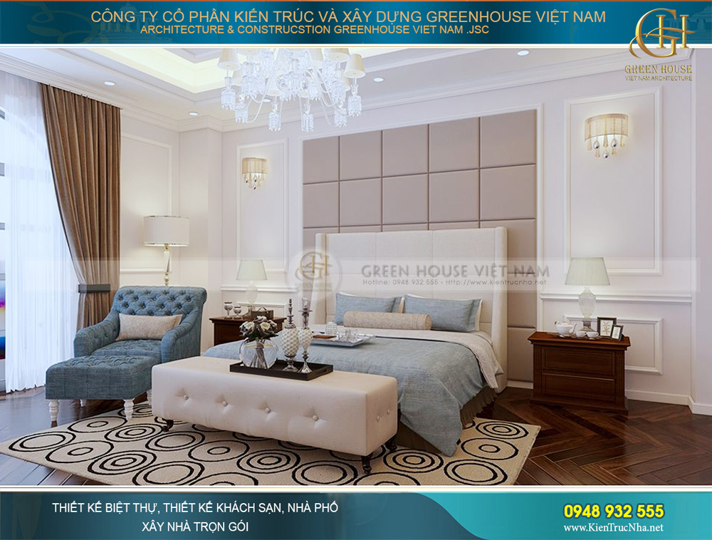 thiết kế nội thất biệt thự tân cổ điển tại Bắc Giang