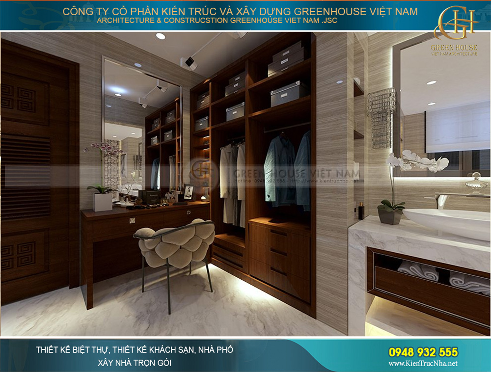 thiết kế nội thất biệt thự tân cổ điển tại Bắc Giang