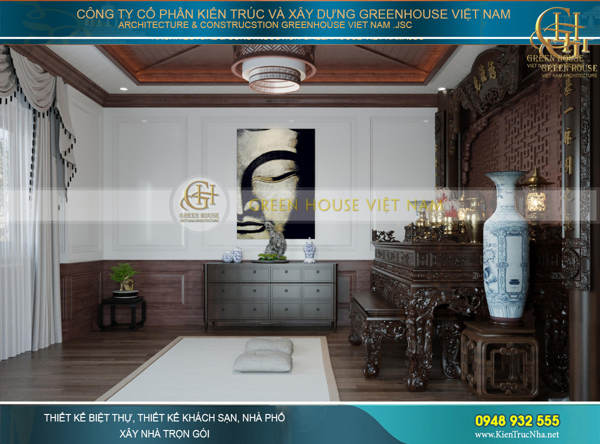 Thiết kế nội thất phong cách Luxury cho biệt thự 4 tầng 150m2 