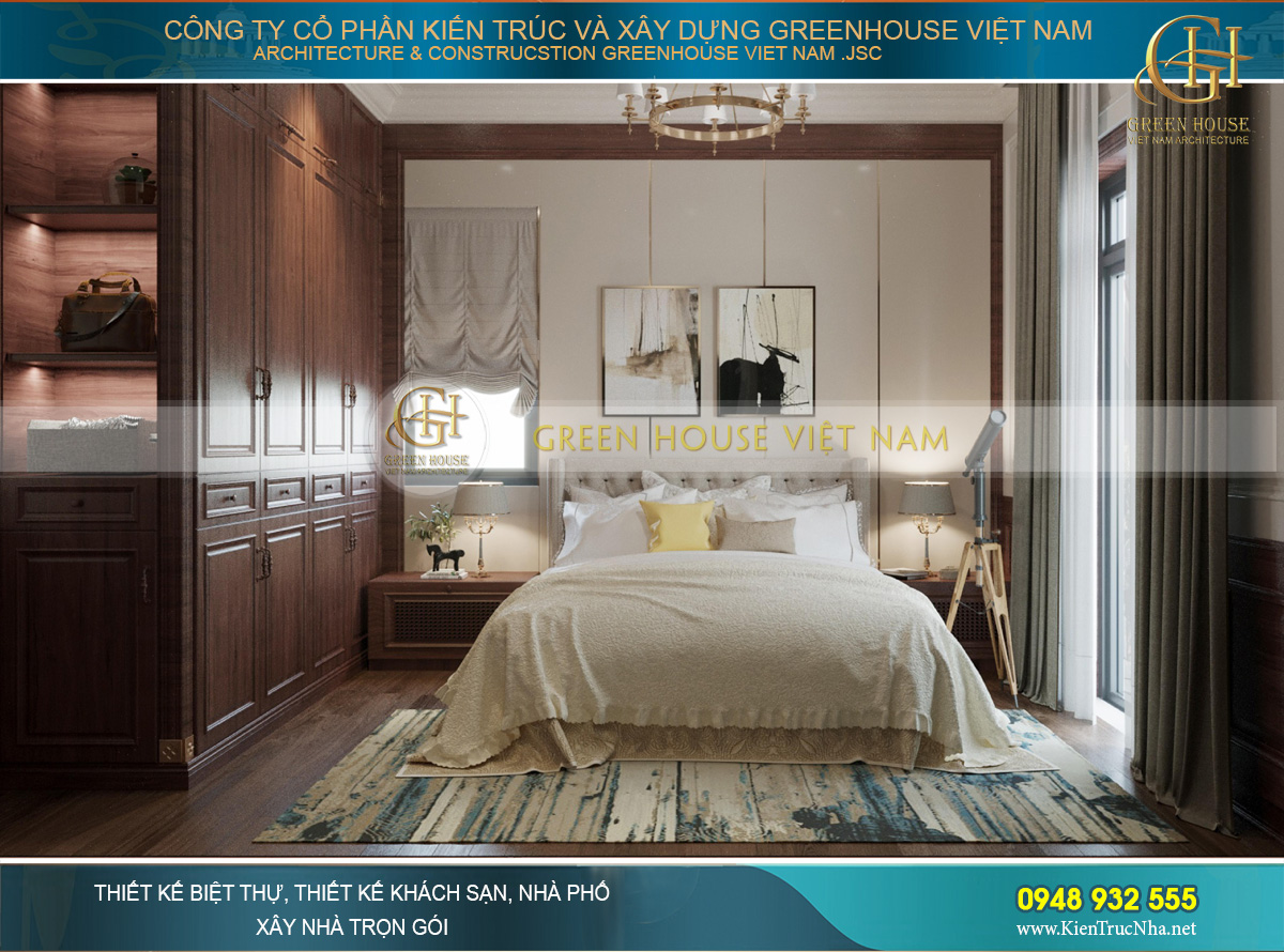 Thiết kế nội thất phong cách Luxury cho biệt thự 4 tầng 150m2 