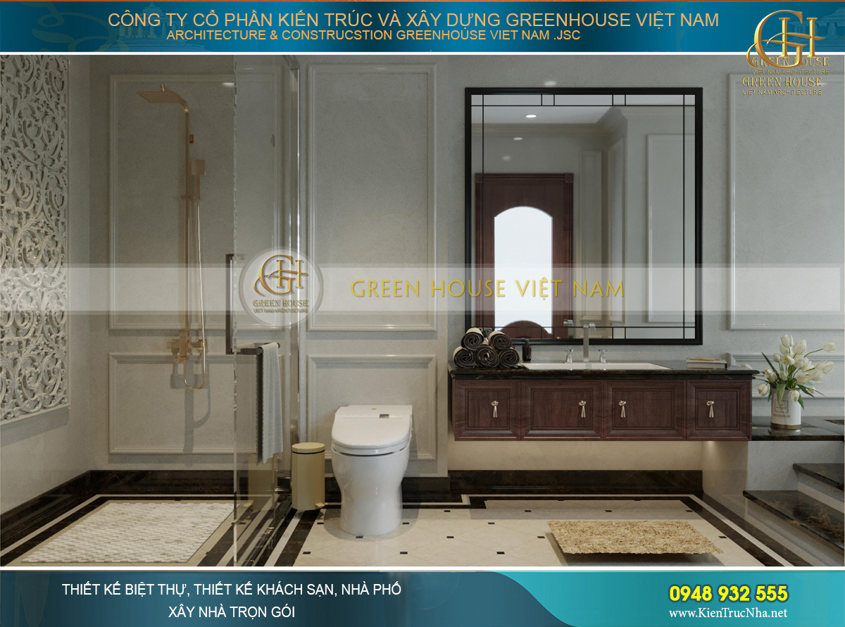 Thiết kế nội thất phong cách Luxury cho biệt thự 4 tầng 150m2 