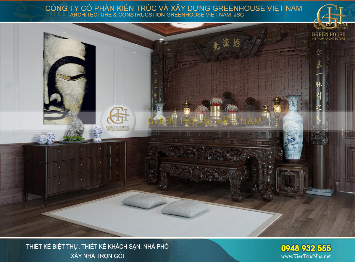 Thiết kế nội thất phong cách Luxury cho biệt thự 4 tầng 150m2 