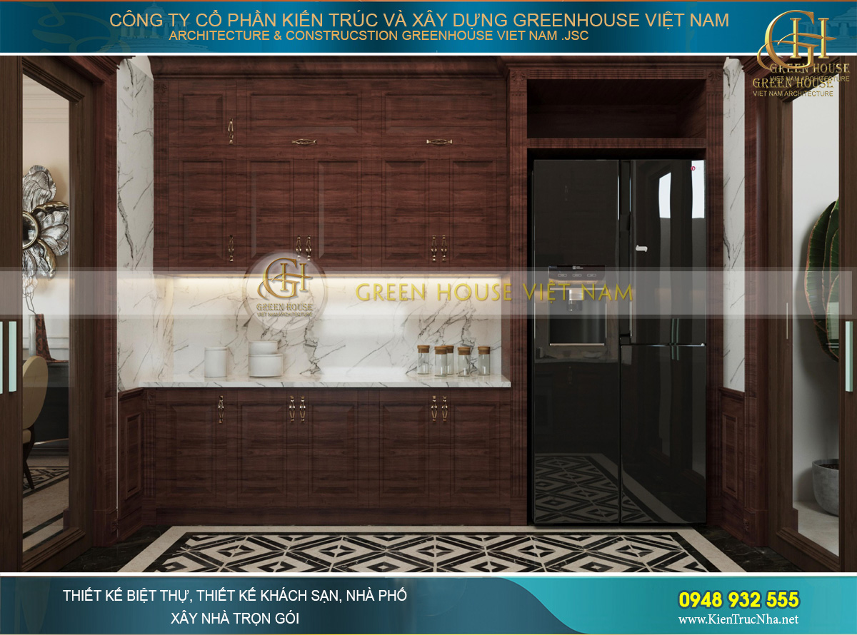 Thiết kế nội thất phong cách Luxury cho biệt thự 4 tầng 150m2 