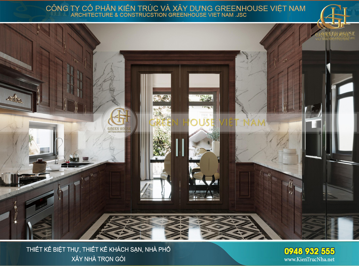 Thiết kế nội thất phong cách Luxury cho biệt thự 4 tầng 150m2 