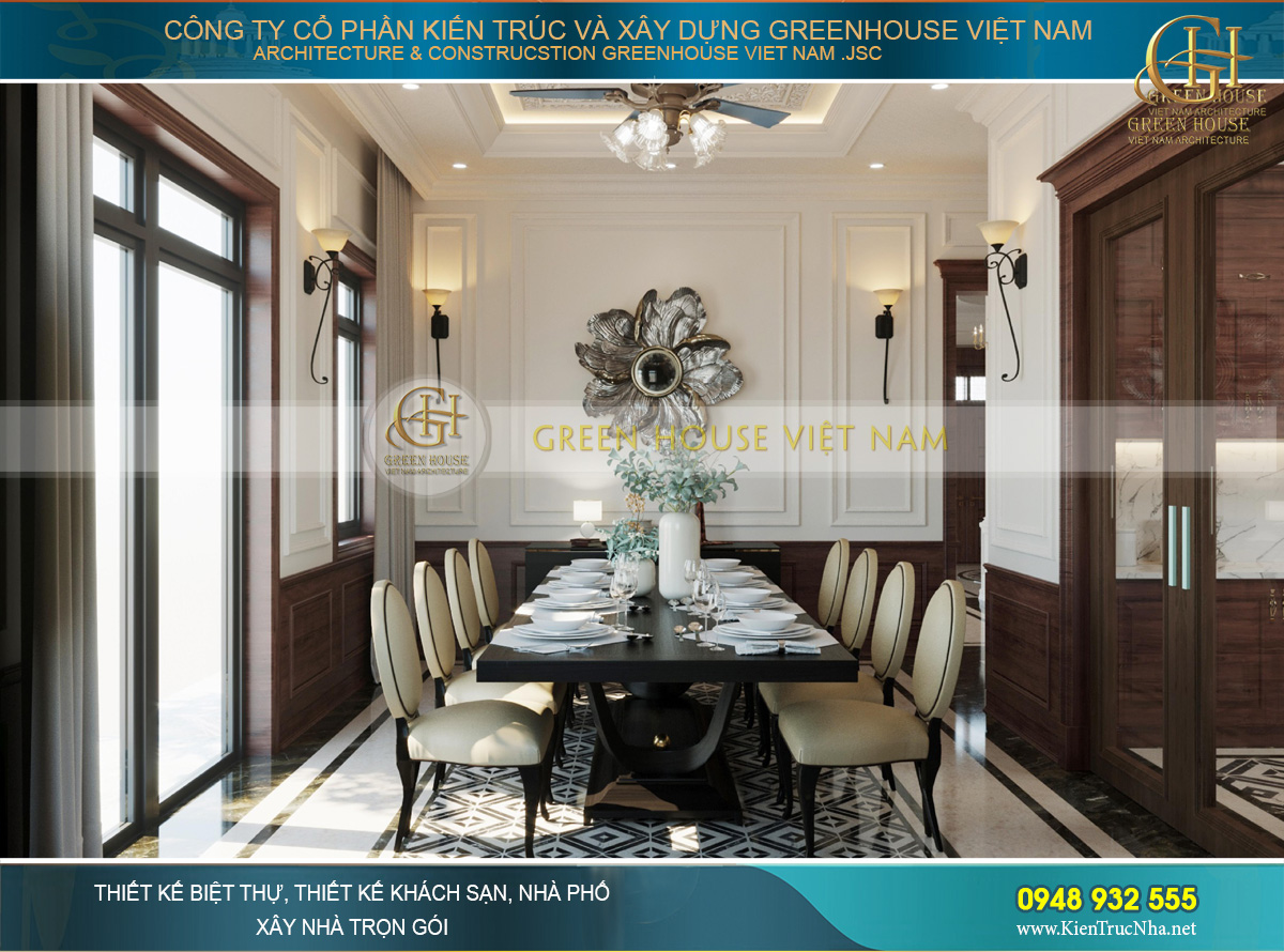 Thiết kế nội thất phong cách Luxury cho biệt thự 4 tầng 150m2 