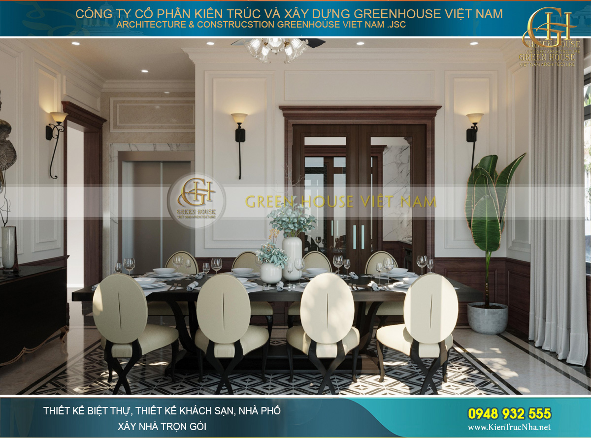 Thiết kế nội thất phong cách Luxury cho biệt thự 4 tầng 150m2 